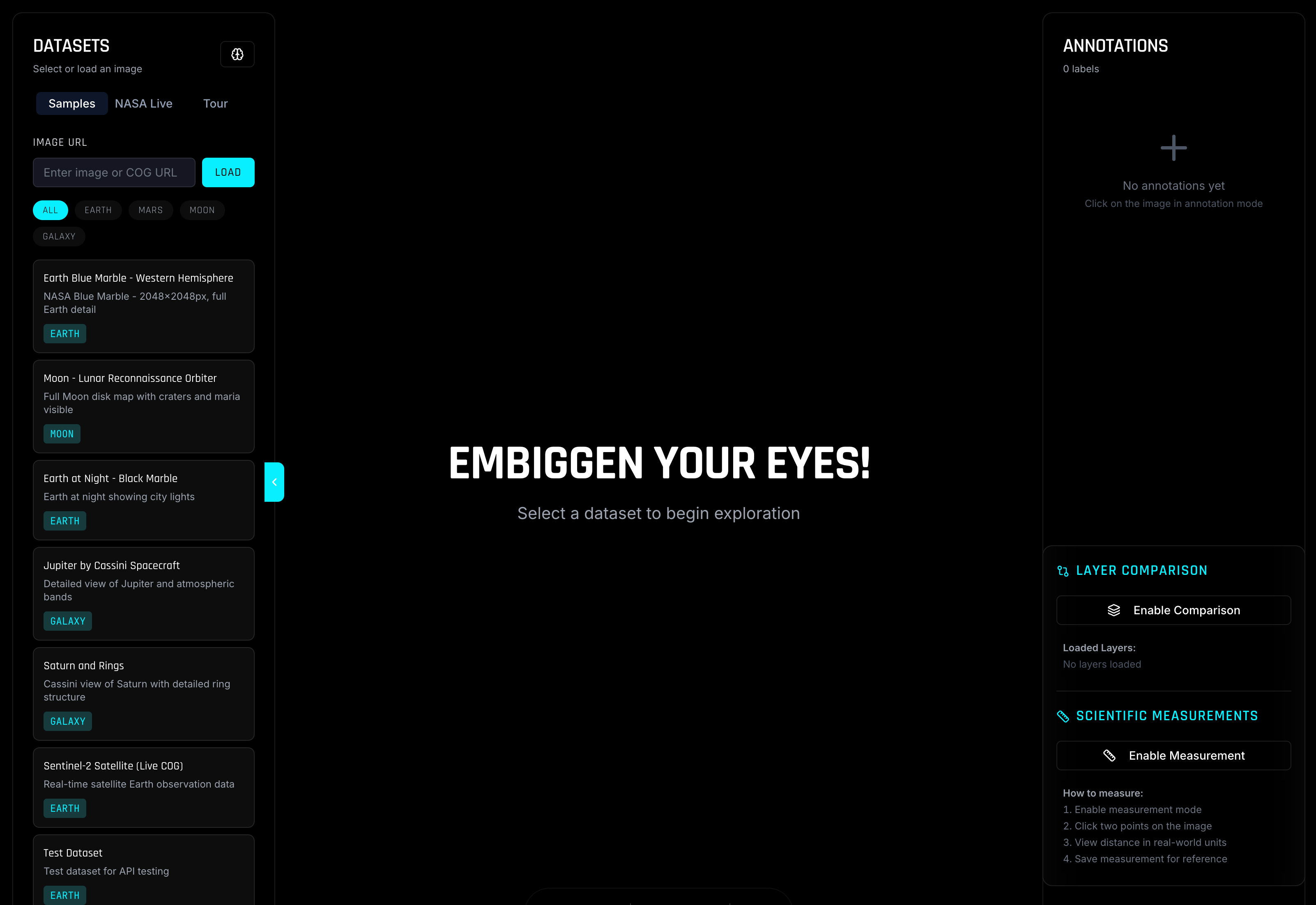 Frontend (React / Next.js), Backend (Node.js / Express), NASA APIs, REST APIs, Data Visualization